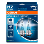 OSRAM H7 halogēna spuldžu komplekts (2 gab.) COOL BLUE INTENSE (NEXT GEN) / 55W / 1500 Lm / 12V / līdz 5000K / 4062172387538 / 21-2835 :: OSRAM COOL BLUE INTENSE (NEXT GEN)