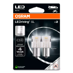 OSRAM LED P21W / 1,8W / 6000K / SL / WHITE / (2 gab.) / 4062172401210 / 21-5136 :: OSRAM LED P21W