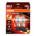 OSRAM halogēna spuldzes H11 (2gab.) / NIGHT BREAKER 220 / 55W / 1350Lm / 4062172399593 / 21-2175 :: OSRAM NIGHT BREAKER